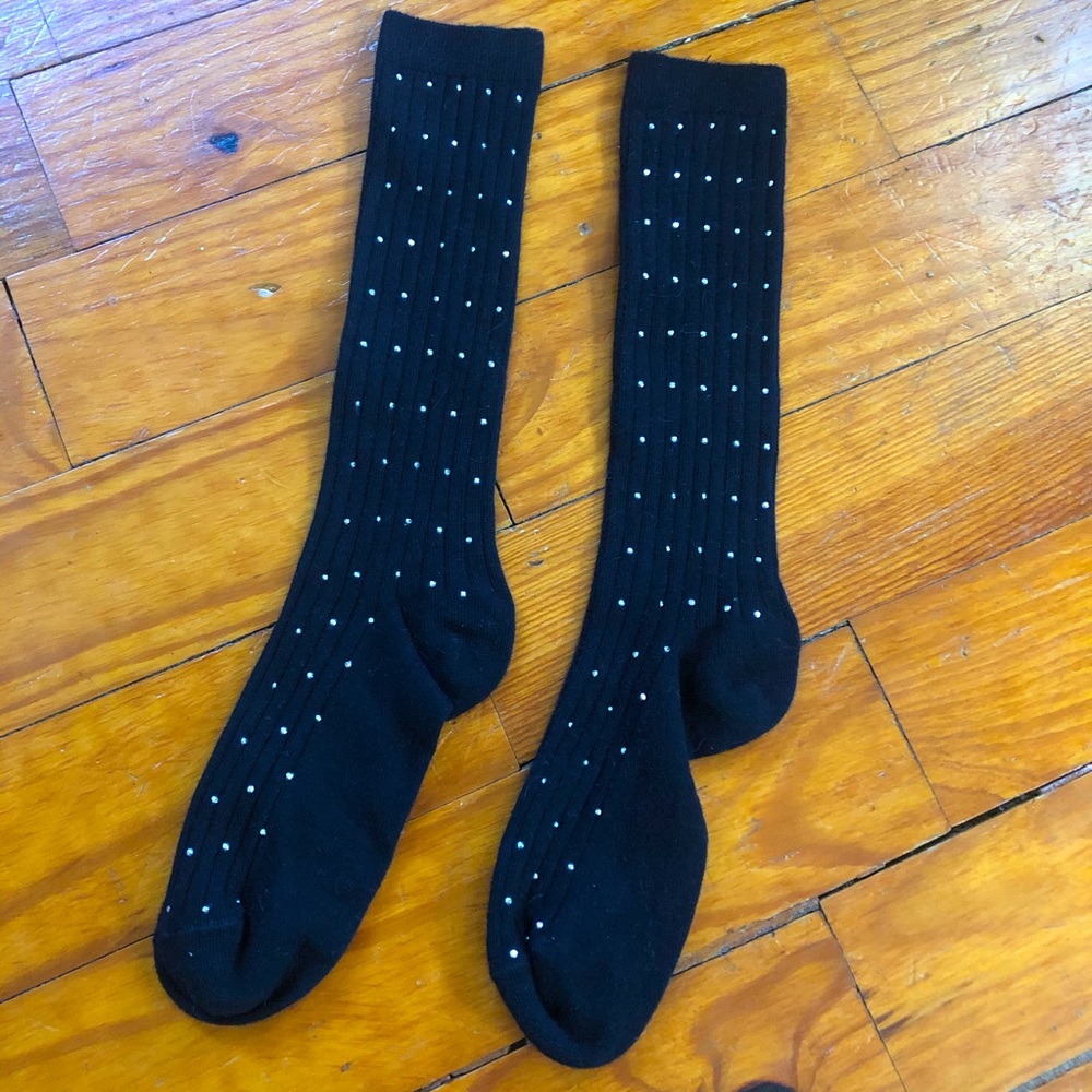 Vintage Bedazzled Rhinestone Knee Socks